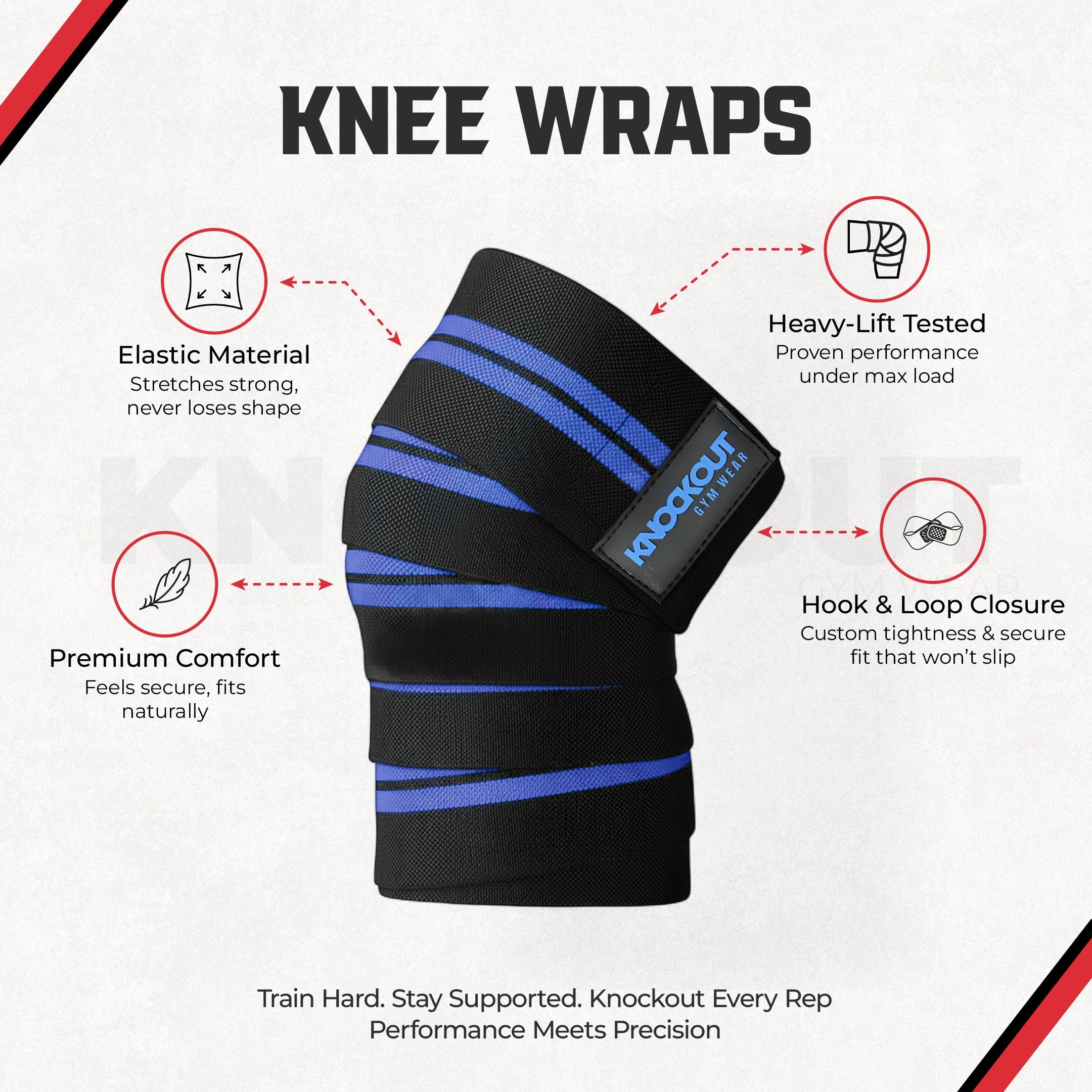 Knee Wrap Blue Black