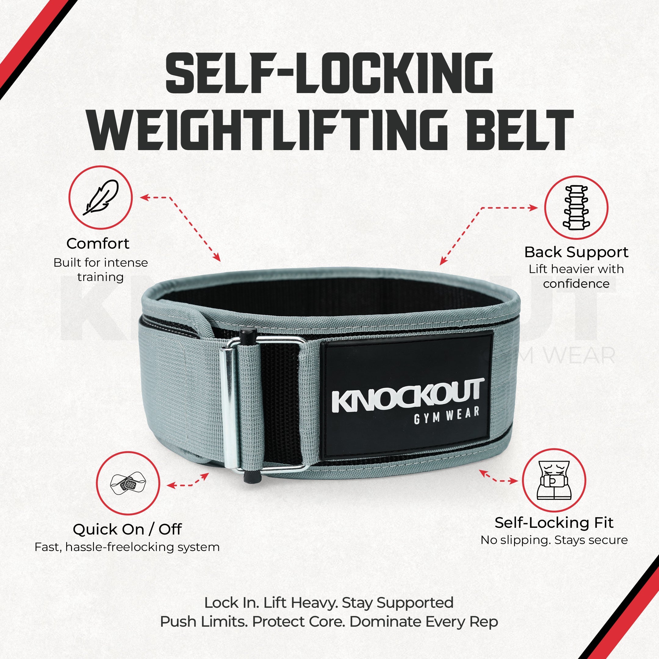 Knockout Weight Lifting Belt