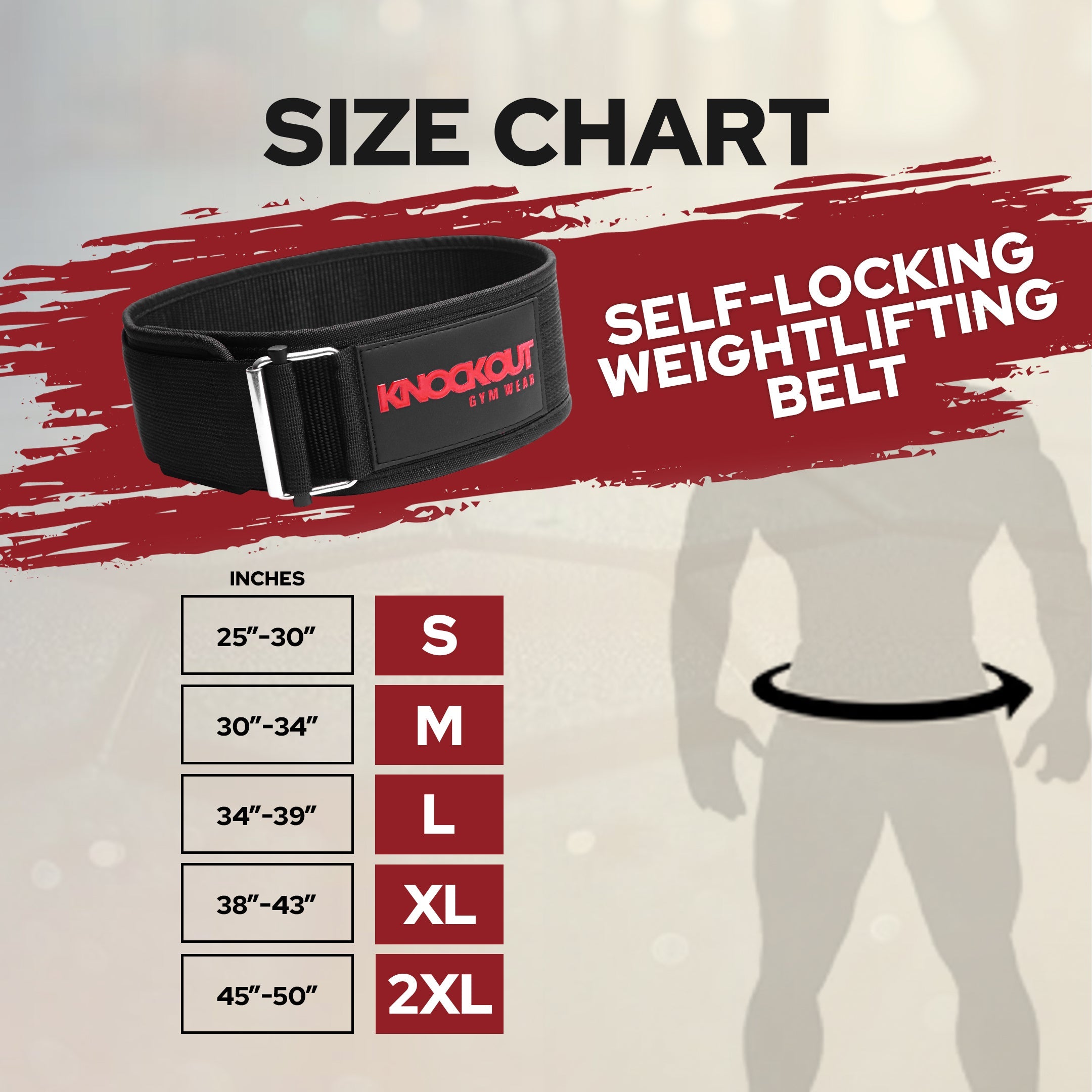Self Locking Weight Lifting Belt