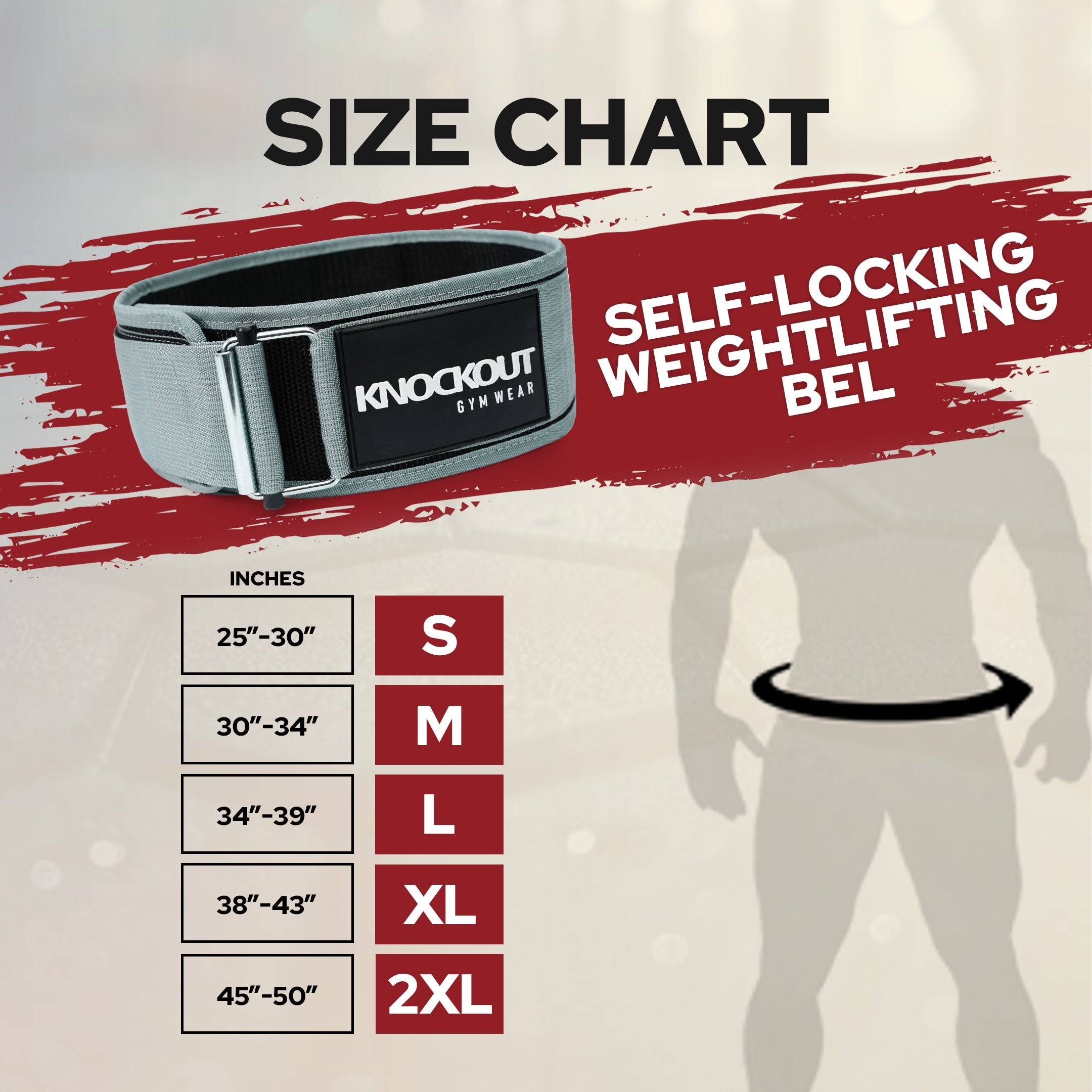 Self Locking Weight Lifting Belt