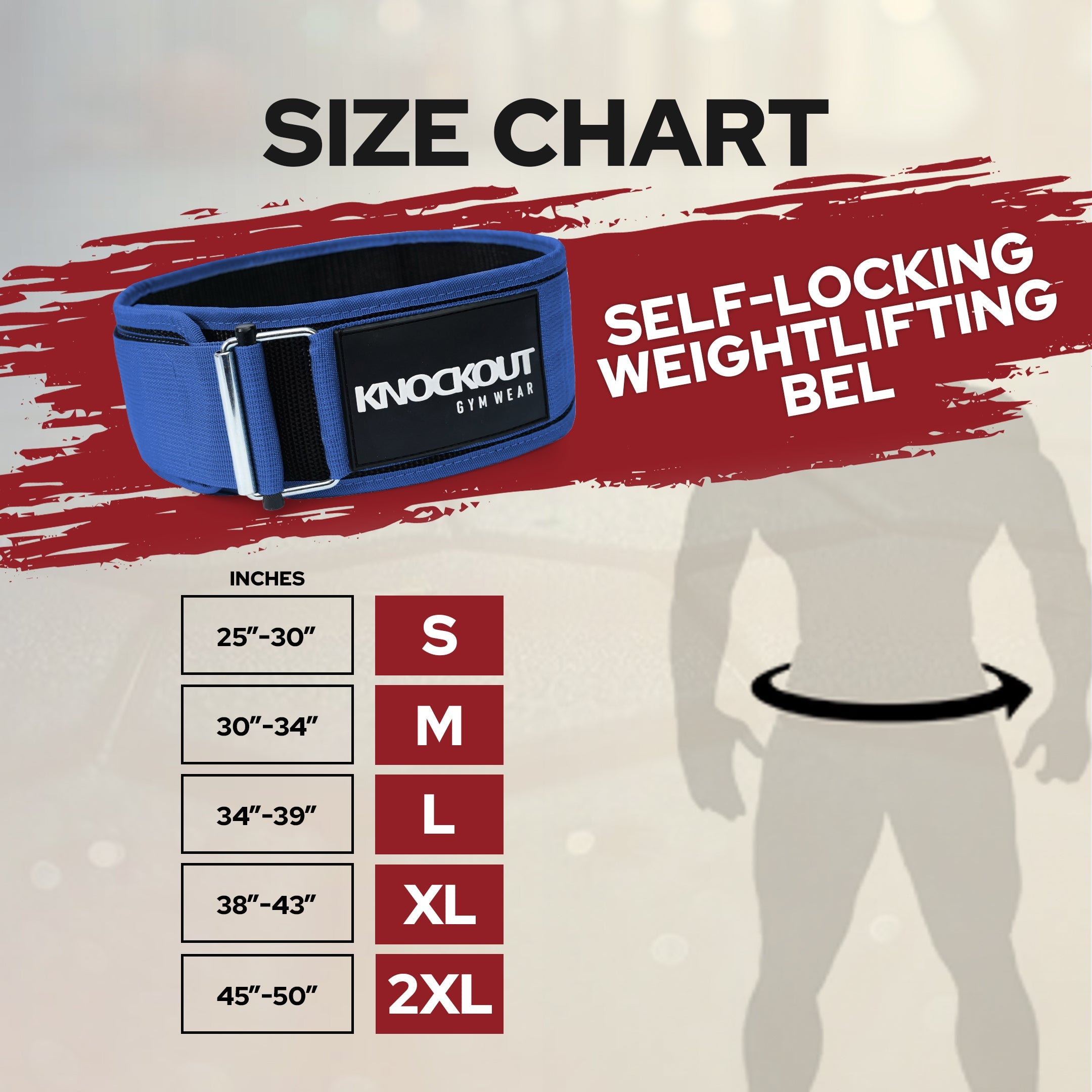 Self Locking Weight Lifting Belt