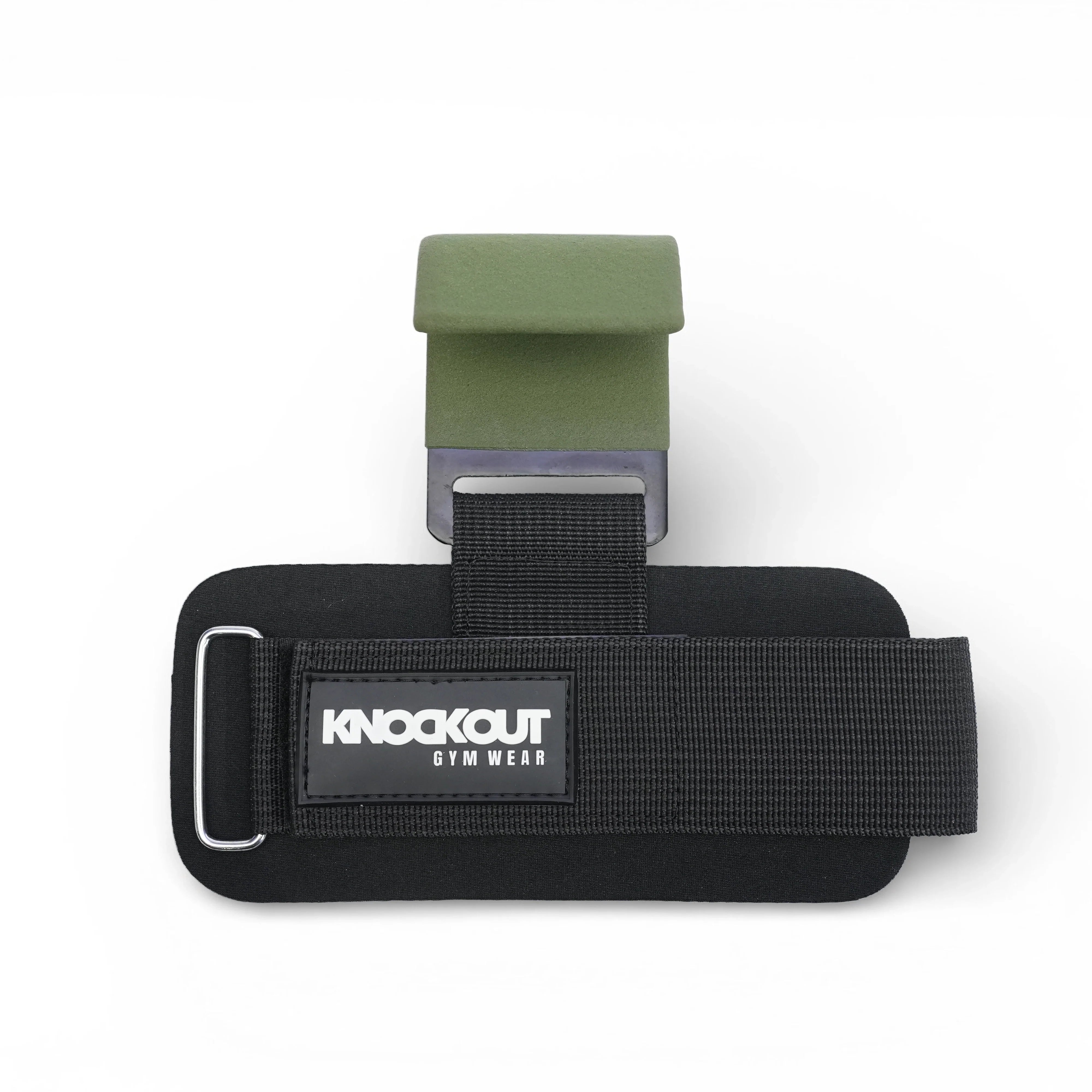 weight lifiting hook strap green