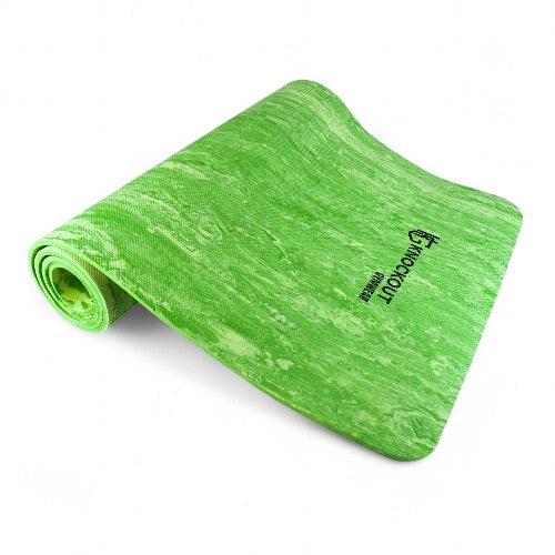 Green Texture printed yoga mat 
