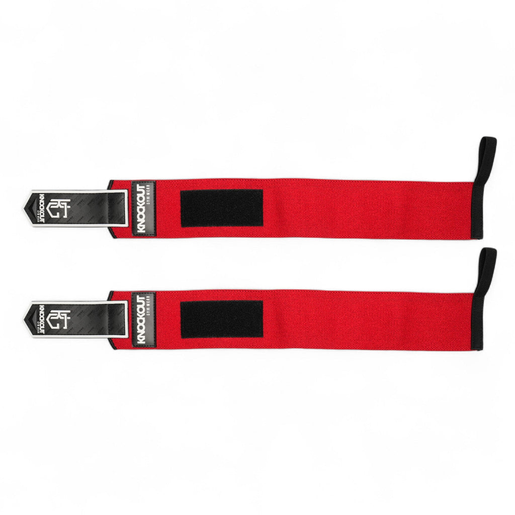 Knockout 20-In Wrist Wrap- Black Red