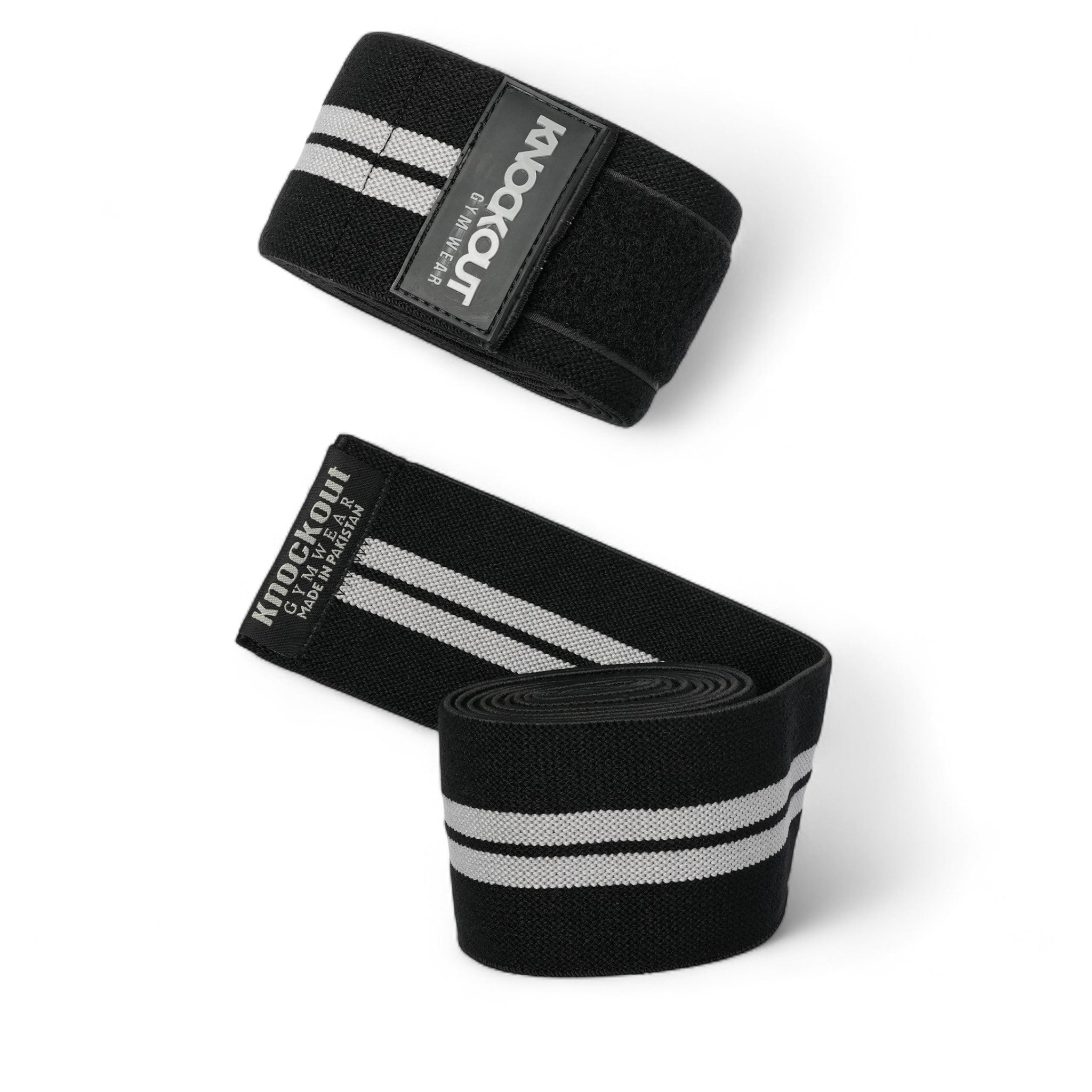 Knee Wraps white black