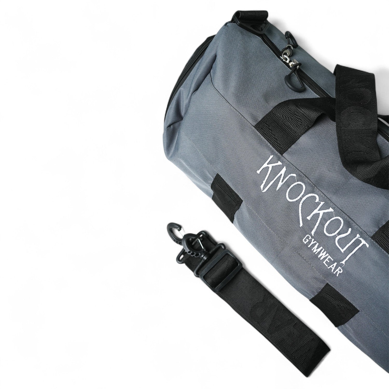 Gray Duffle Bag with straps
