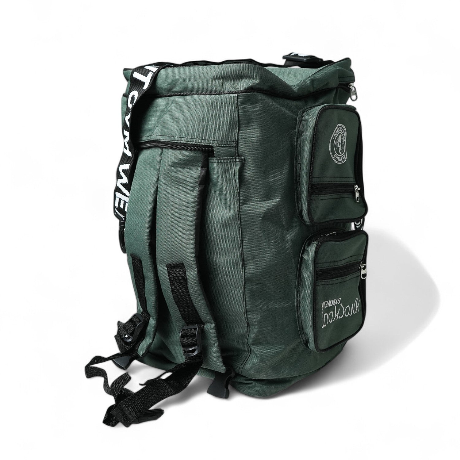 Knockout Green Duffle bag with back straps