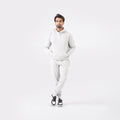 Grey oversized tracksuit for men with a relaxed, comfortable fit.
