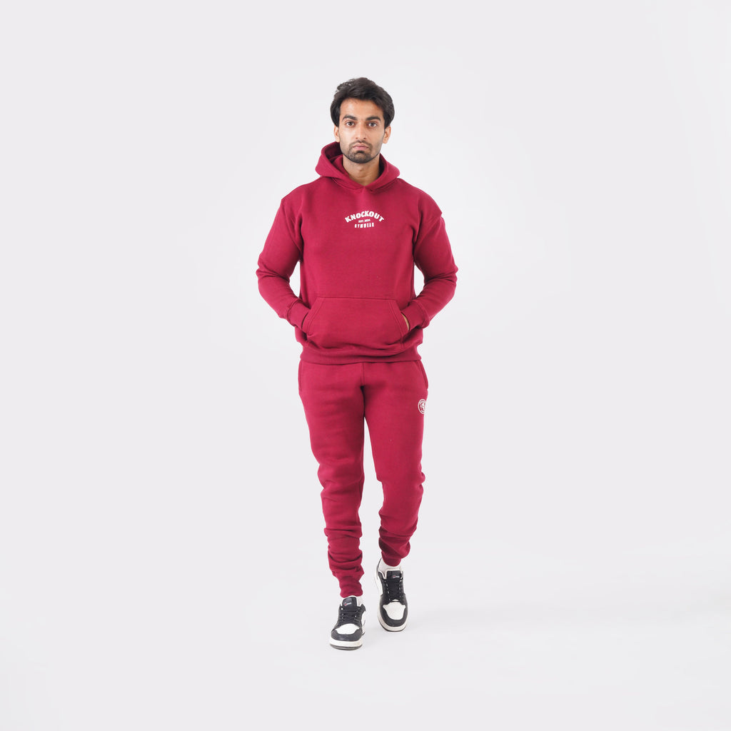 Maroon Cotton Oversized Hoodie (300 GSM)