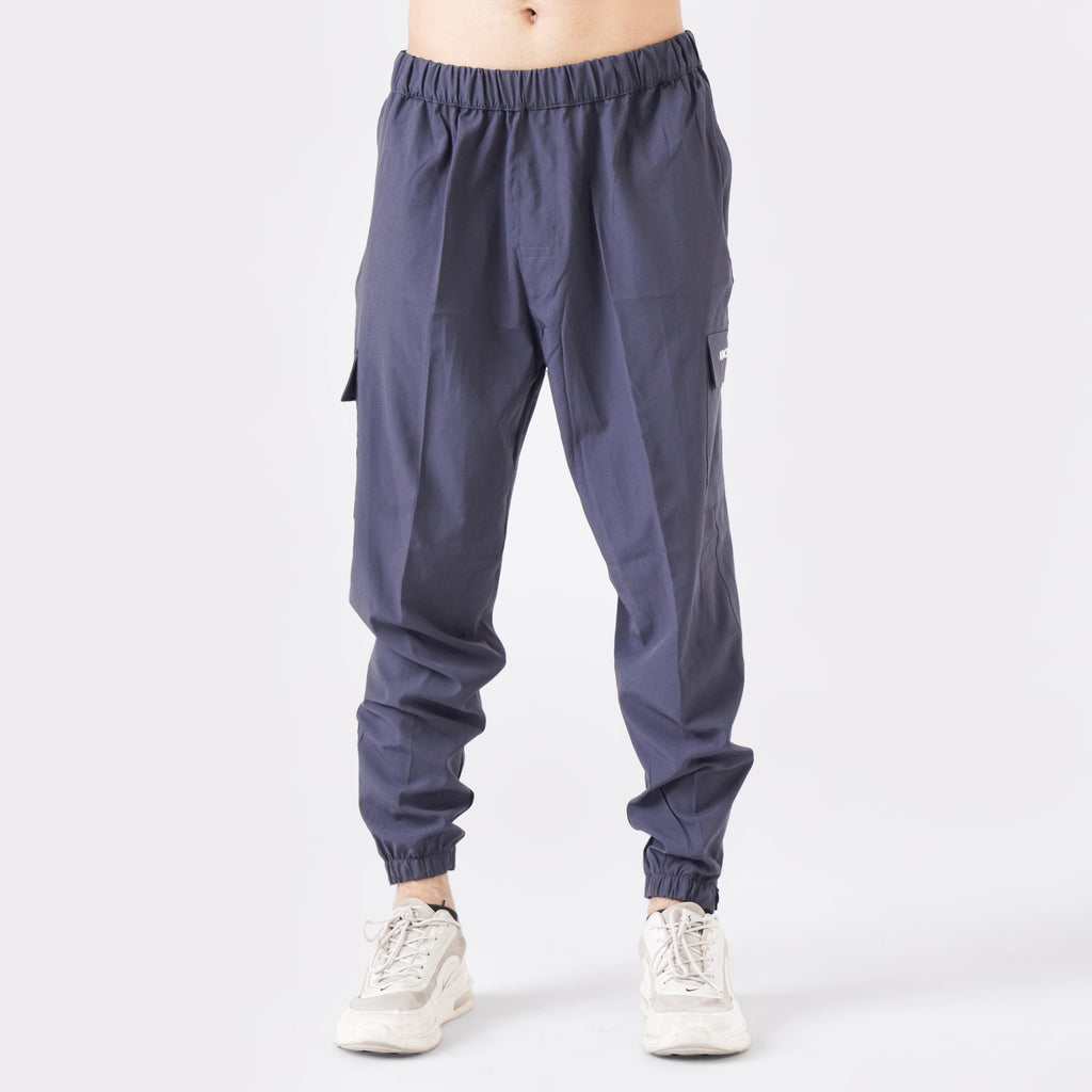 Micro Stretch Fabric Baggy Trouser - Gray
