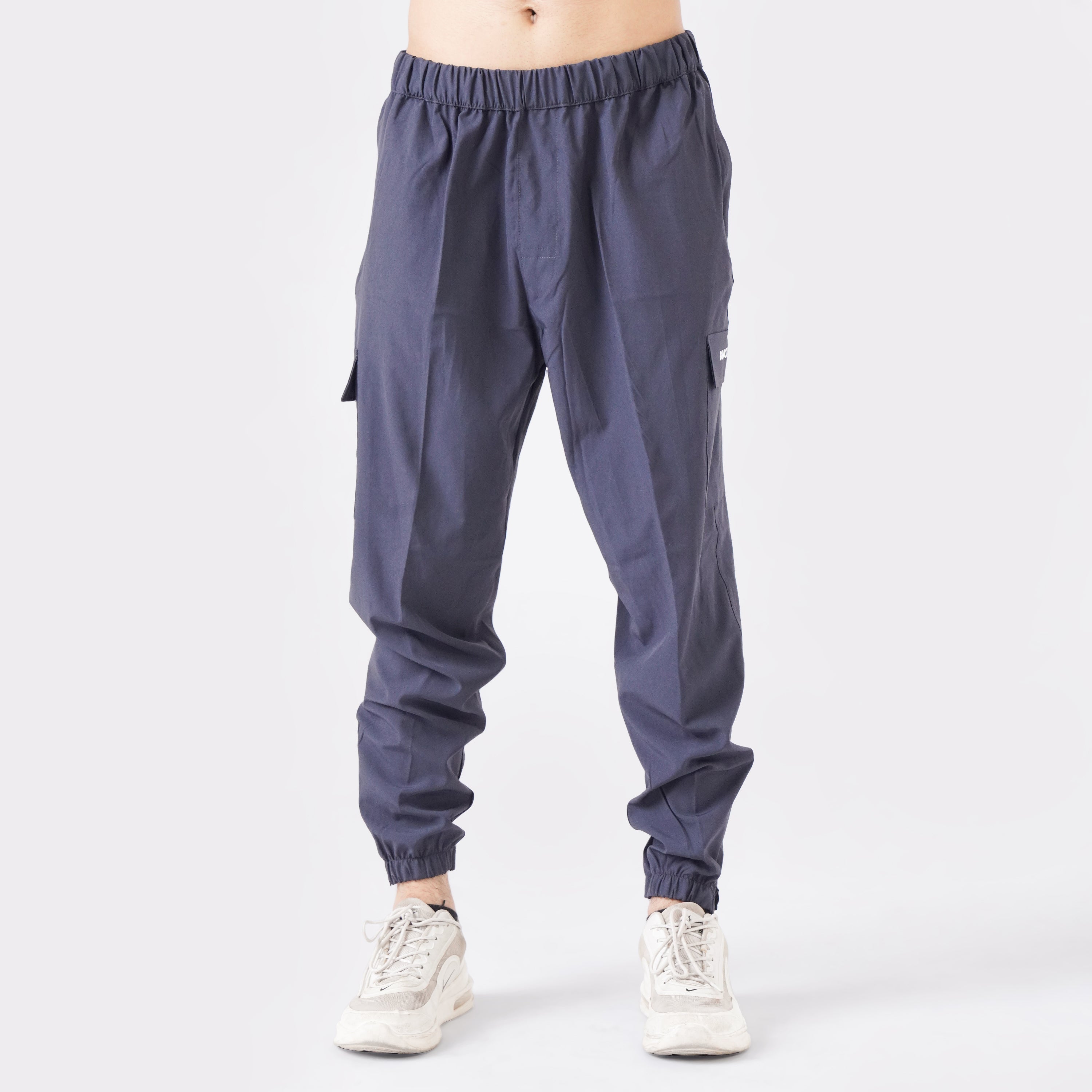 Micro Stretch Fabric Baggy Trouser - Gray