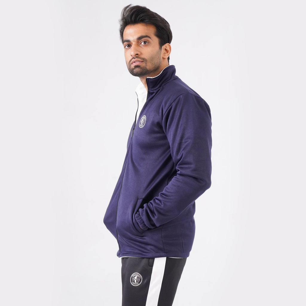 White & Navy Blue Edition Double Layer 2-in-1 Jacket