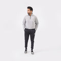 Micro Stretch Polar Fleece Half-Zip Jacket- Gray