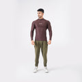 Knockout High Neck Compression Long Sleeve - Chocolate