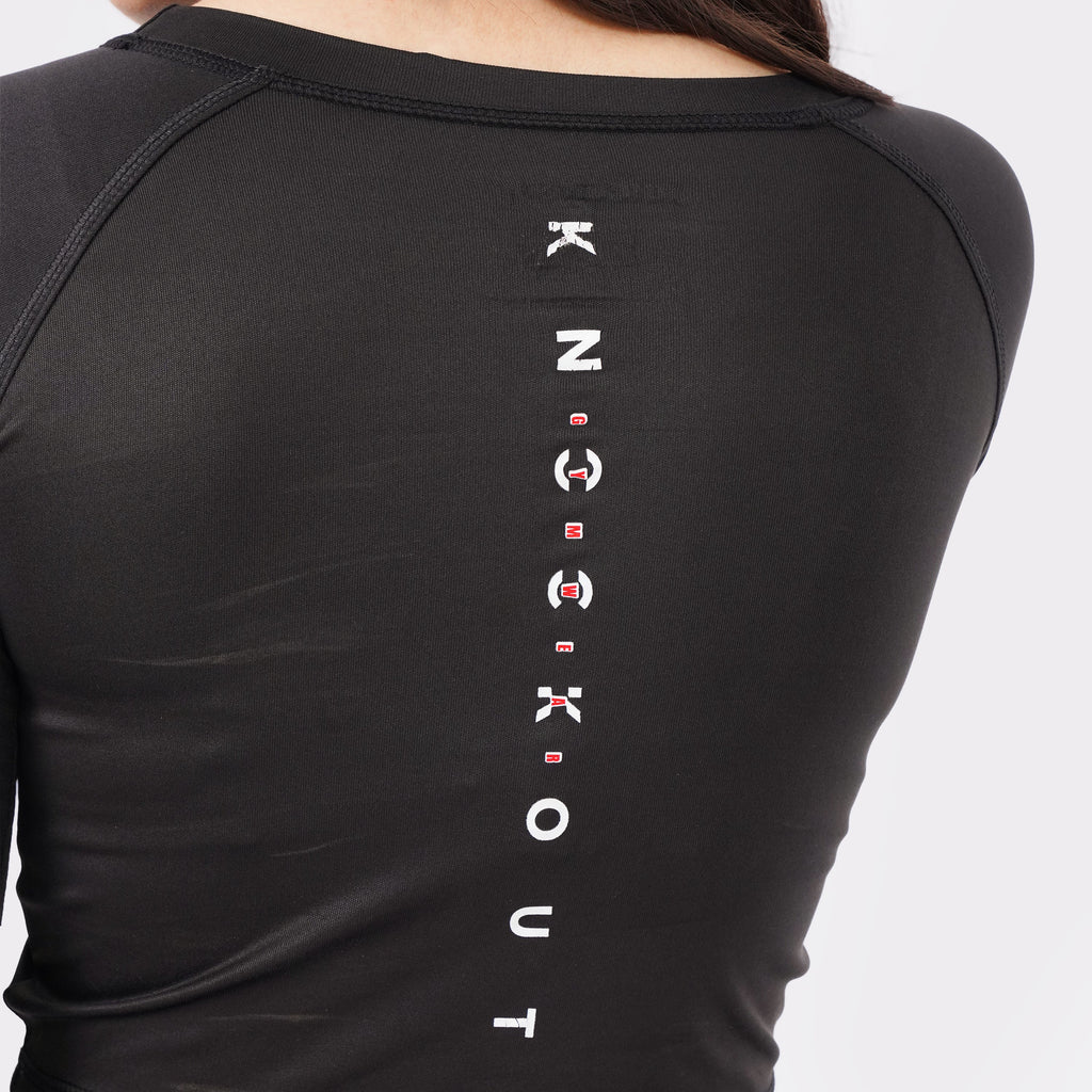 Knockout Cropped Long Sleeve - Black