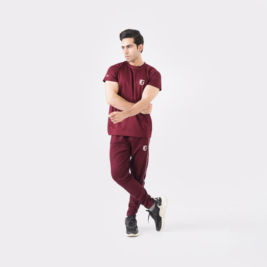 Knockout Mesh T-Shirt - Maroon