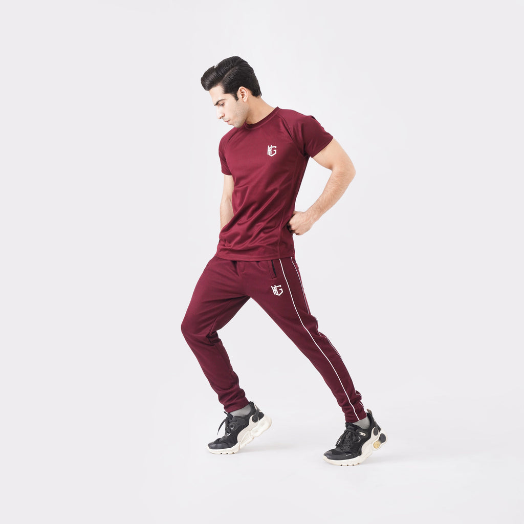 Knockout Mesh T-Shirt - Maroon