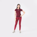 Knockout Mesh women t shirt - Maroon