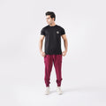 Micro Stretch Fabric Baggy Trouser - Maroon