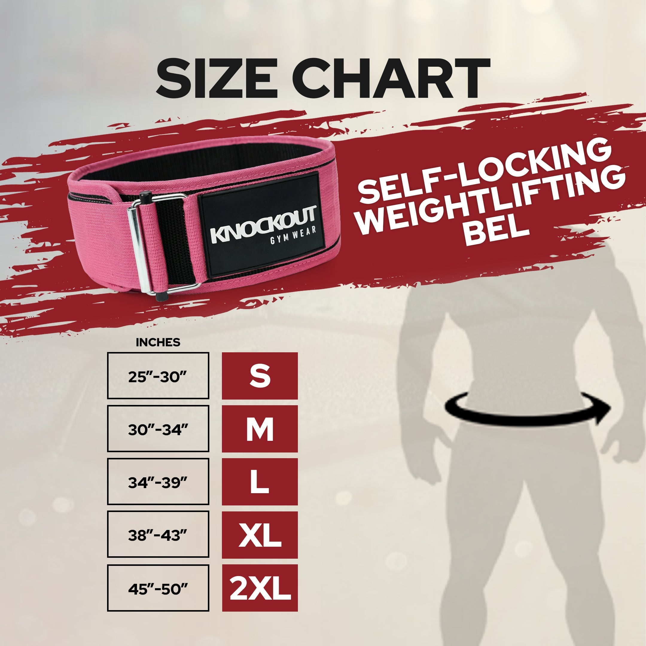 Self Locking Weight Lifting Belt