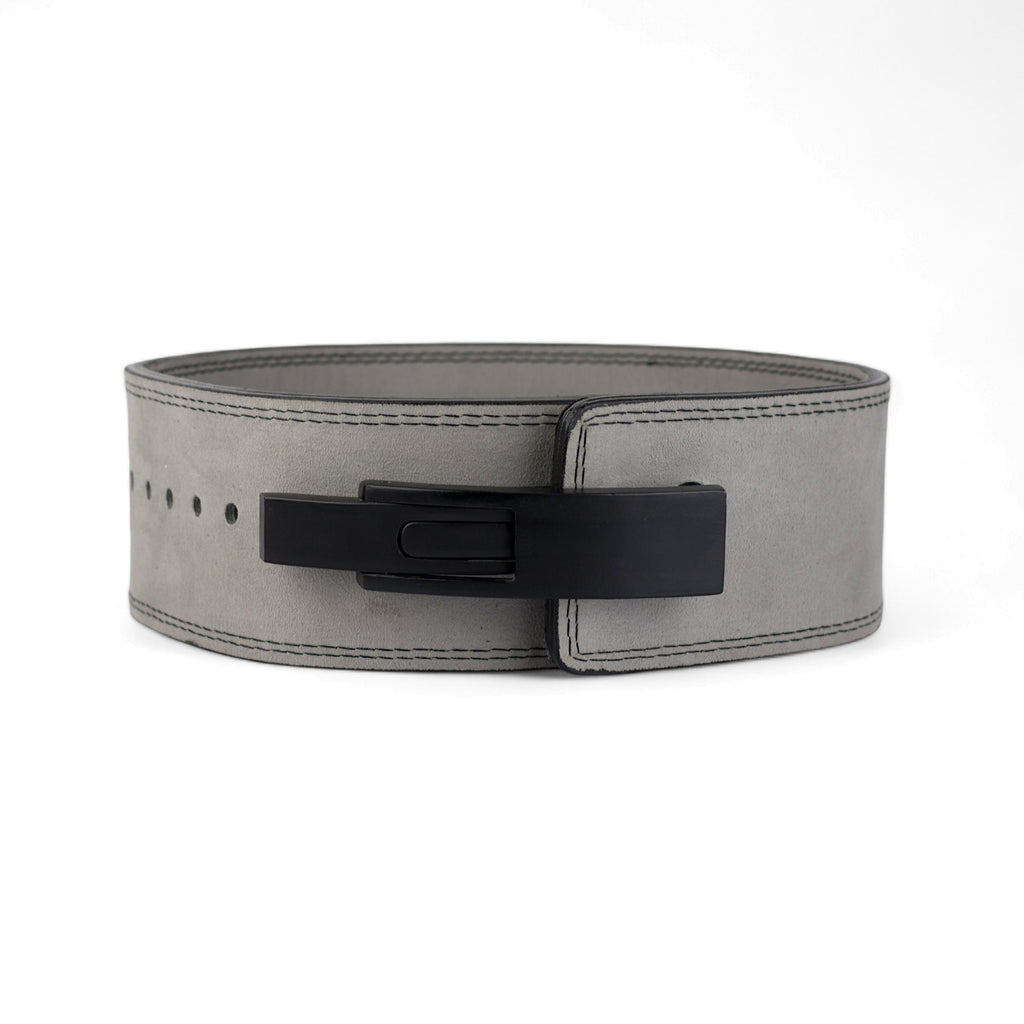 Customizable Knockout Gray Lever Weightlifting Belt 