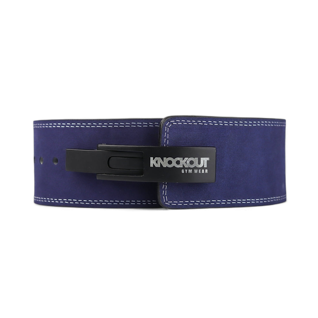Knockout Blue Lever Weightlifting Belt - 10mm - Knockoutgymwear