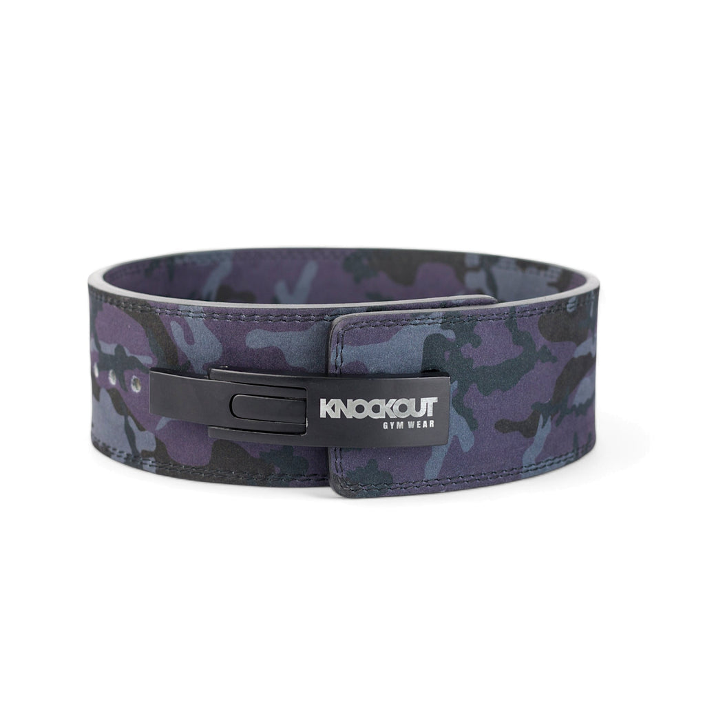 Knockout Camo Lever Weightlifting Belt - 10mm - Knockoutgymwear